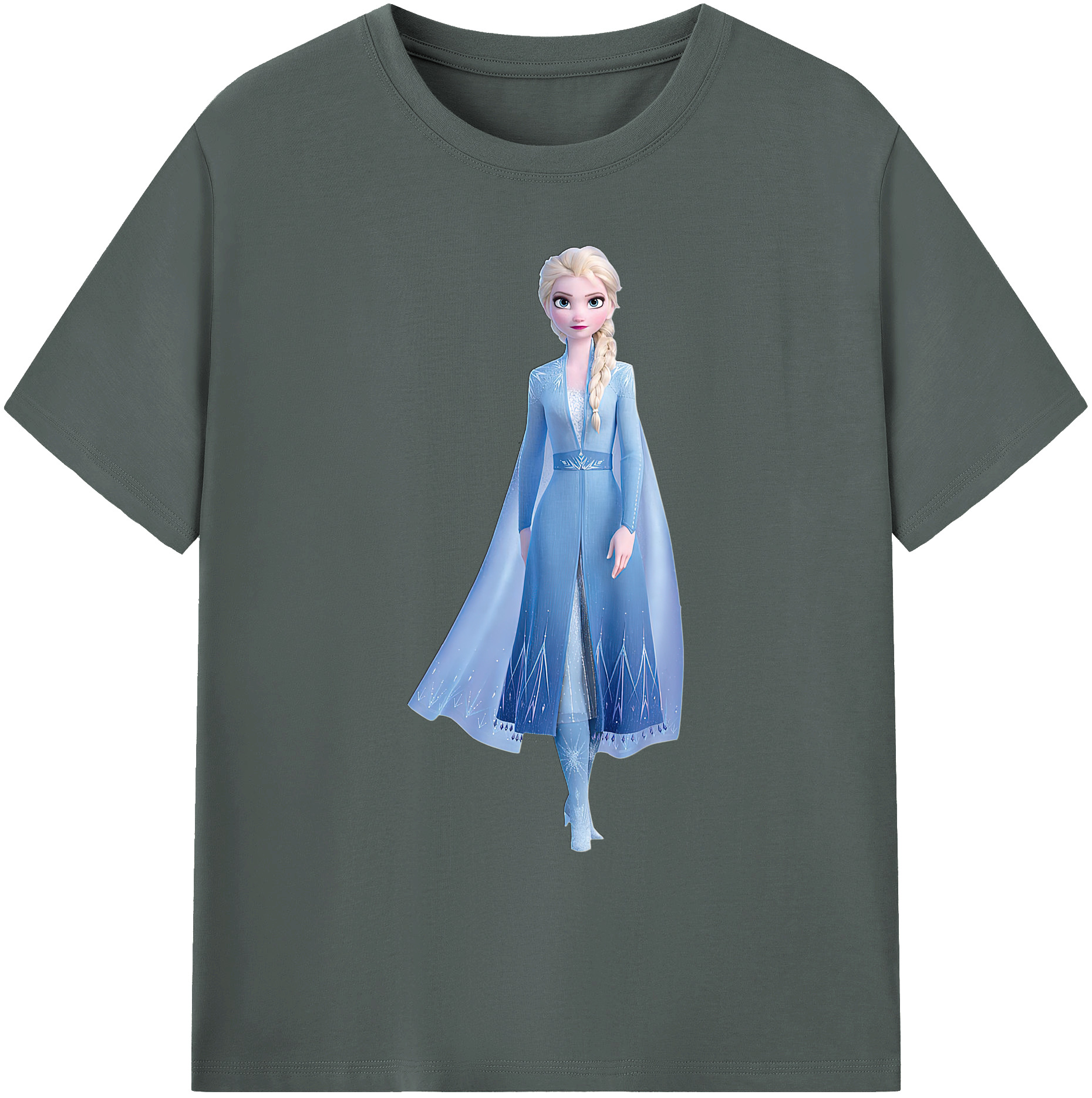 （画像用） アナと雪の女王 アンナ エルサ Frozen Anna Elsa 綿100％ メンズ半袖Tシャツ｜肌触りやわらか＆通気性